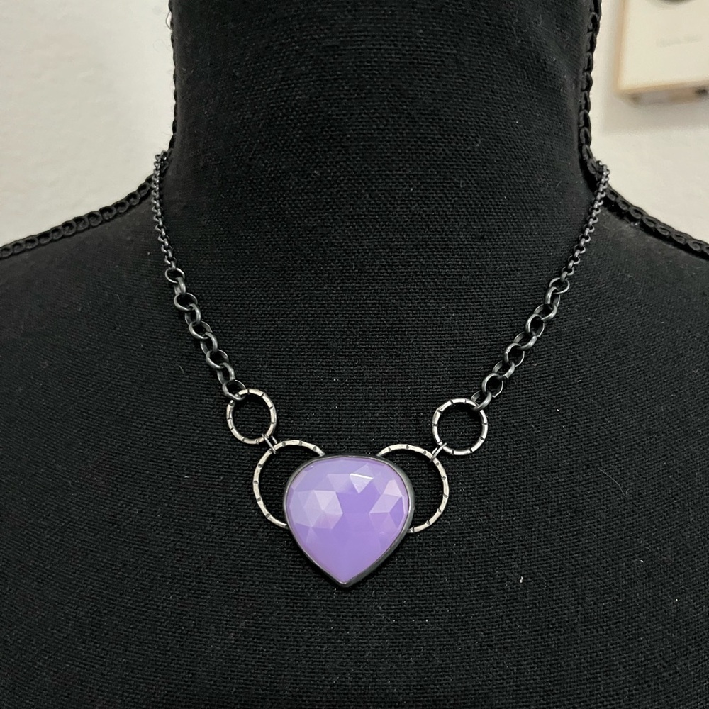 Laboratory Zircon Silver Necklace